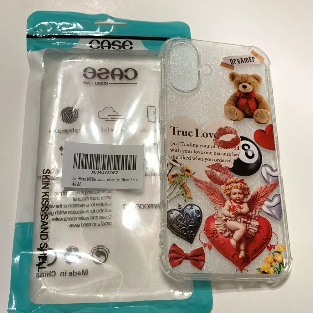 iPhone 16 Plus Valentine Day Clear Case
